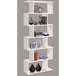High Gloss Bookcase 80cm Wide With 6 Open Storage Compartments - Zinnia