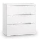 High Gloss Chest Of 3 Drawers - Manhattan
