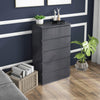 High Gloss Chest Of 4 Drawers 100cm H x 53cm W x 33cm D - Velmora