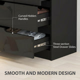 High Gloss Chest Of 4 Drawers 60cm Wide - Velmora