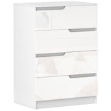 High Gloss Chest Of 4 Drawers 60cm Wide - Velmora