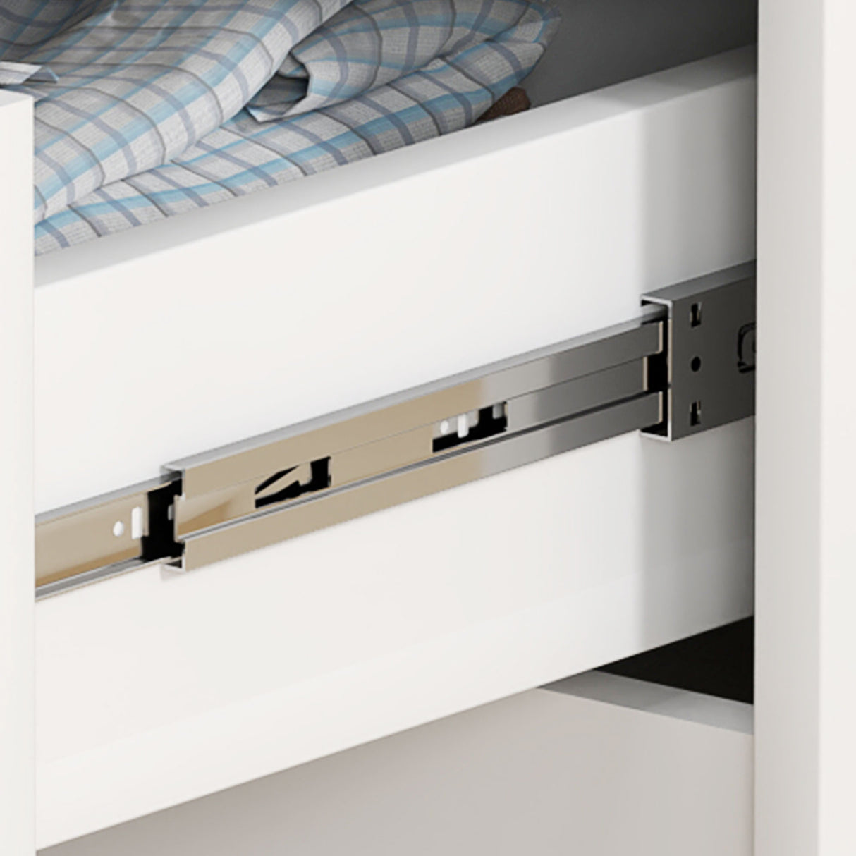 High Gloss Chest Of 4 Drawers 60cm Wide - Velmora