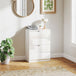 High Gloss Chest Of 4 Drawers 60cm Wide - Velmora