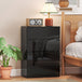 High Gloss Chest Of 4 Drawers 80cm H x 55cm W x 34cm D - Velmora