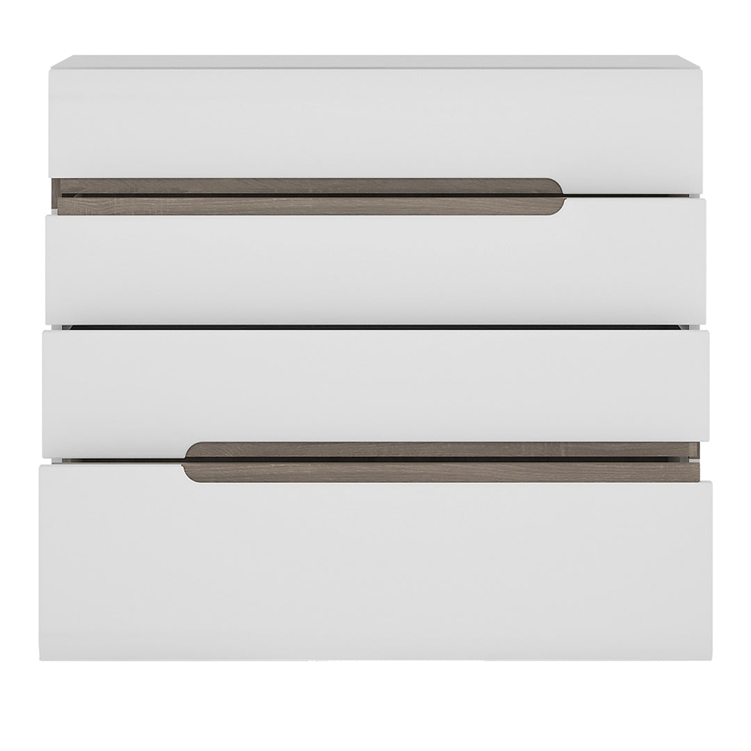 High Gloss Chest Of 4 Drawers - Chelsea