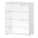 High Gloss Chest Of 4 Drawers Narrow - Salina
