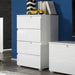 High Gloss Chest Of 4 Drawers Wide - Salina
