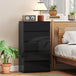 High Gloss Chest Of 5 Drawers 100cm H x 55cm W x 34cm D - Velmora
