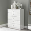 High Gloss Chest Of 5 Drawers - Denver