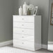 High Gloss Chest Of 5 Drawers - Denver