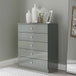 High Gloss Chest Of 5 Drawers - Denver