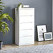 High Gloss Chest Of 5 Drawers Narrow - Manhattan