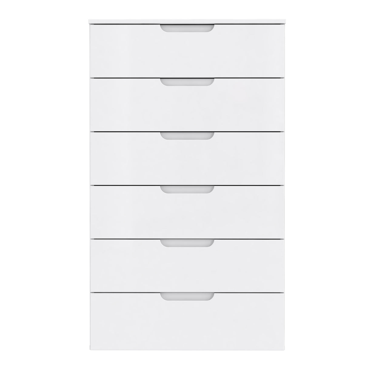 High Gloss Chest Of 6 Drawers - Sienna