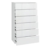 High Gloss Chest Of 6 Drawers - Sienna