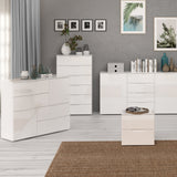 High Gloss Chest Of 6 Drawers - Sienna