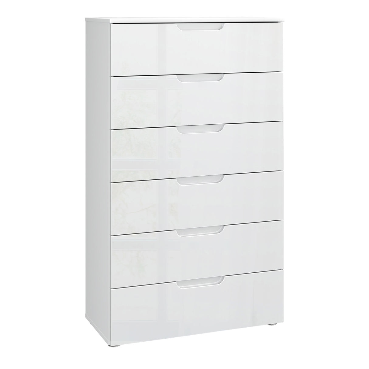 High Gloss Chest Of 6 Drawers - Sienna