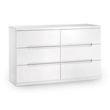 High Gloss Chest Of 6 Drawers Wide - Manhattan