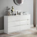 High Gloss Chest Of 6 Drawers Wide - Manhattan