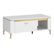 High Gloss Coffee Table With 1 Drawer And LED Lights - Lazio