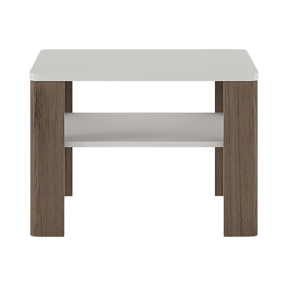 High Gloss Coffee Table Square With Shelf - Toronto