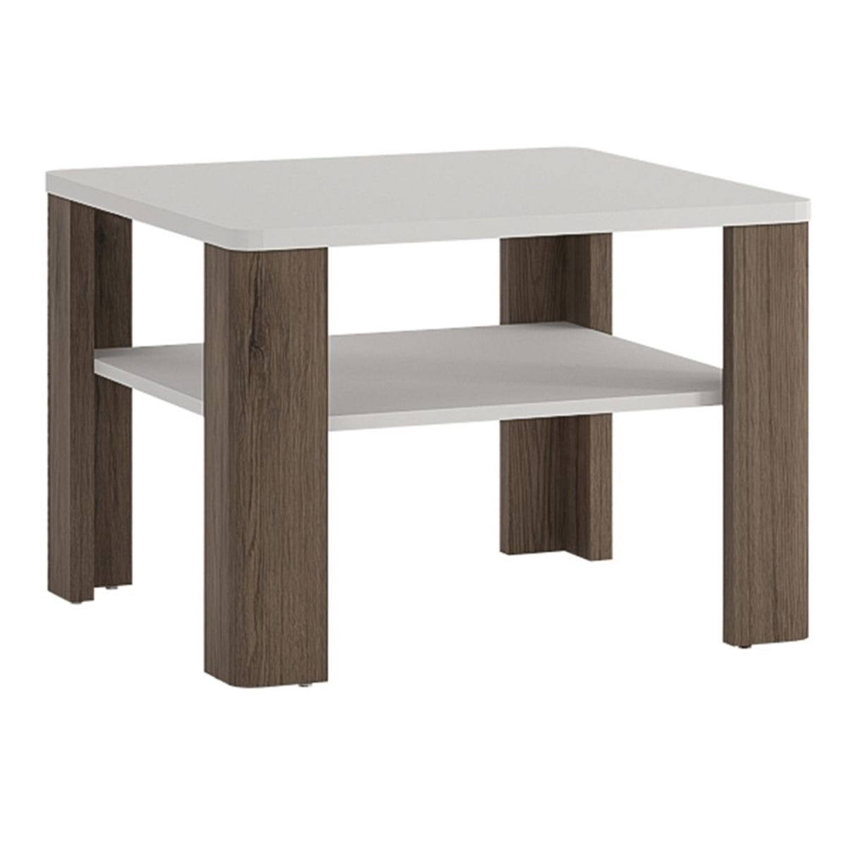 High Gloss Coffee Table Square With Shelf - Toronto