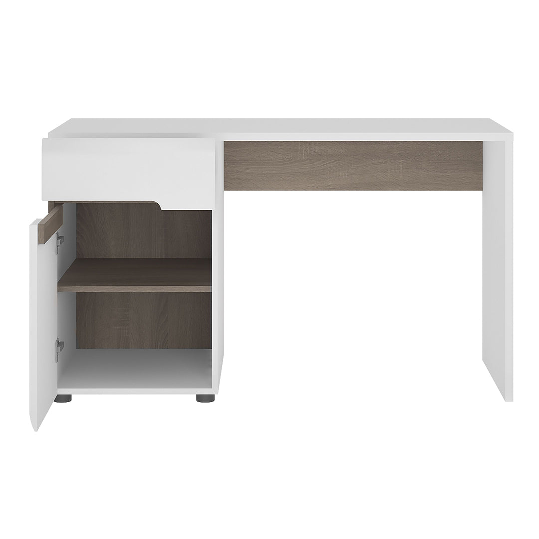 High Gloss Desk for Home And Office With 1 Door And 1 Drawer - Chelsea