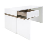 High Gloss Desk for Home And Office With 1 Door And 1 Drawer - Chelsea