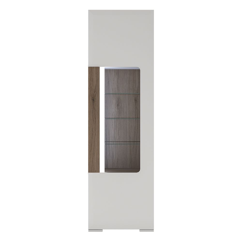 High Gloss Display Cabinet Tall And Narrow With 1 Door - Toronto