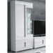 High Gloss Display Cabinet 93cm Wide Tall With 4 Doors And LED Lights - Elmira