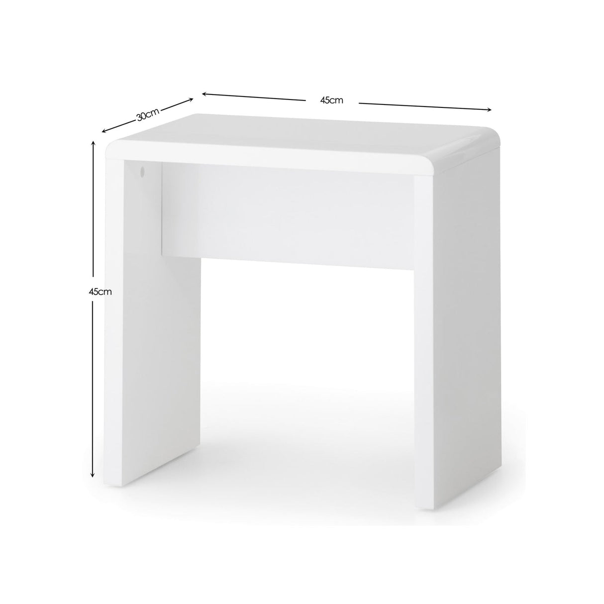 High Gloss Dressing Table Stool - Manhattan