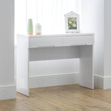 High Gloss Dressing Table With 2 Drawers - Manhattan