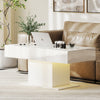 High Gloss Extendable Coffee Table With LED Lights And Storage - Velmora