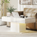 High Gloss Extendable Coffee Table With LED Lights And Storage - Velmora