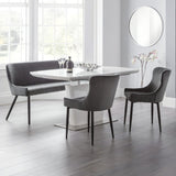 High Gloss Extending Dining Table for 4 to 6 People Rectangular - Como