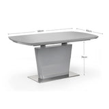 High Gloss Extending Dining Table for 4 to 6 People Rectangular - Como