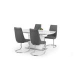 High Gloss Extending Dining Table for 4 to 6 People Rectangular - Como