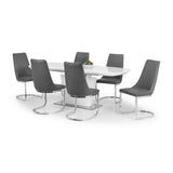 High Gloss Extending Dining Table for 4 to 6 People Rectangular - Como