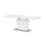 High Gloss Extending Dining Table for 4 to 6 People Rectangular - Como