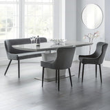 High Gloss Extending Dining Table for 4 to 6 People Rectangular - Como