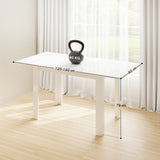 High Gloss Extending Dining Table Rectangular for 4 to 6 People - Velmora
