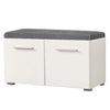 High Gloss Hallway Seating Bench With 2 Doors - Benton