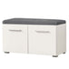 High Gloss Hallway Seating Bench With 2 Doors - Benton