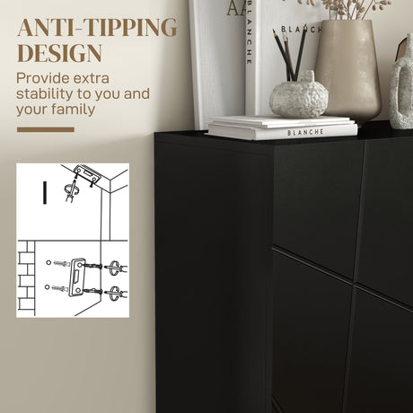 High Gloss Shoe Storage Cabinet 72cm Wide With 2 Doors - Velmora
