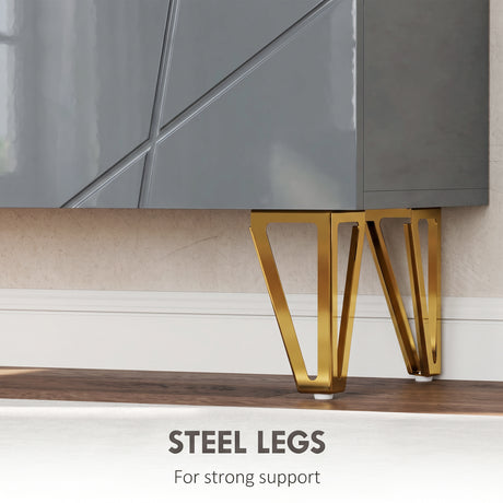 High Gloss Shoe Storage Cabinet 72cm Wide With 2 Doors - Velmora