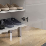 High Gloss Shoe Storage Cabinet 76cm Wide With 2 Doors - Velmora