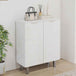 High Gloss Shoe Storage Cabinet 76cm Wide With 2 Doors - Velmora