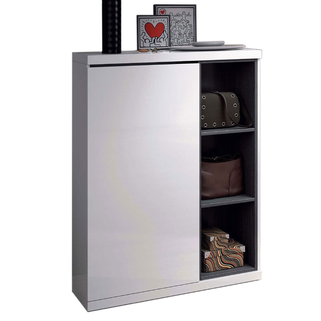 High Gloss Shoe Storage Cabinet With 1 Door - Findlay