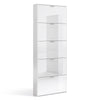 High Gloss Shoe Storage Cabinet With 5 Flap Doors - Zapata