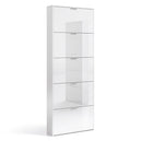 High Gloss Shoe Storage Cabinet With 5 Flap Doors - Zapata