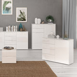 High Gloss Sideboard With 1 Door And 4 Drawers - Sienna